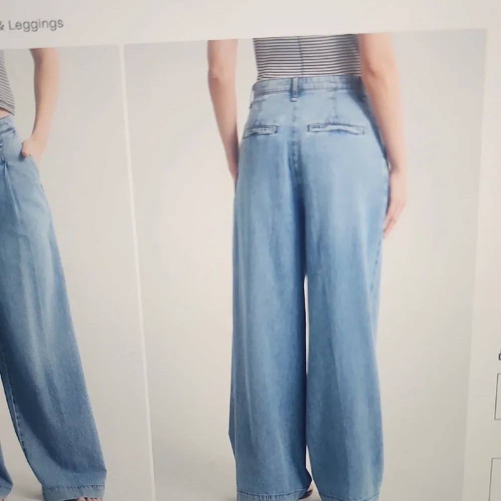 rag & bone Aurora Pleated Trousers in Light Blue - Picture 6 of 6